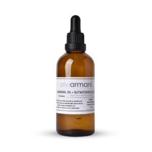 Minoxidil and Dutasteride solution for advanced hair loss treatment by Alvi Armani.